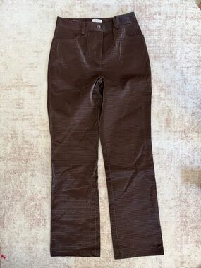 Topshop Chocolate Brown Straight Leg Pants